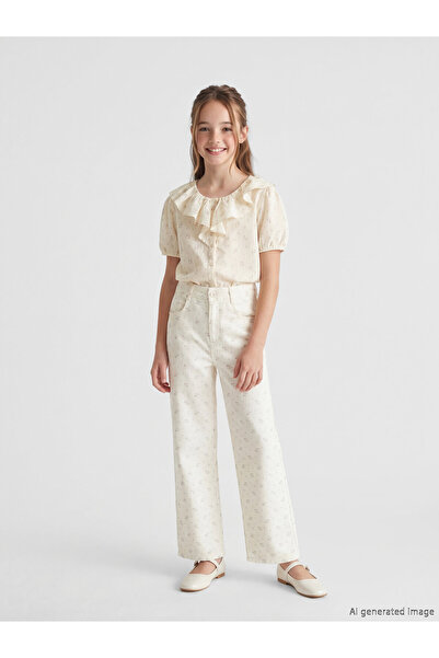 LC Waikiki Flare Floral Girls' Trousers