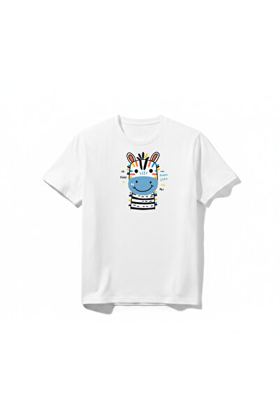 URBANTRENDSTORE Sweet Zebra Unisex Cycling Round Neck Basic Short Sleeve 100%...