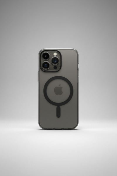 iPhone 15 Pro Max Magsafe Uyumlu Siyah Kılıf - Kamera Korumalı