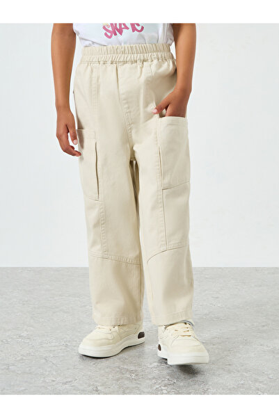 Take Two By Styli Boys Solid Elasticated Waistband Cargo Pants