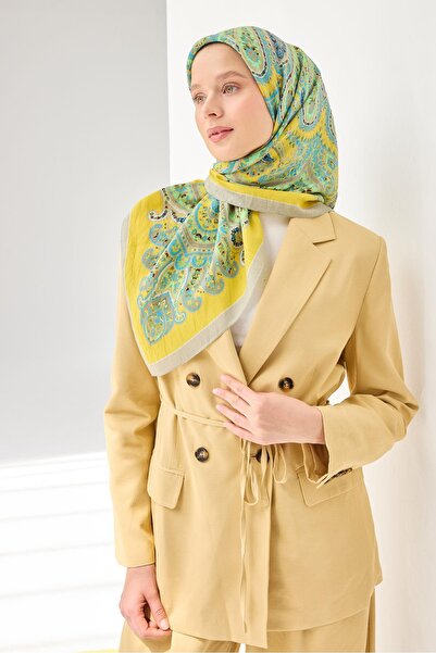 Silk Home Velora Scarf Ethnic Yellow 90X90