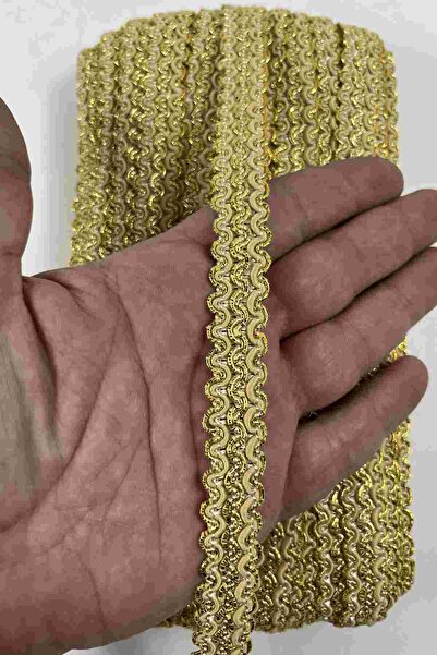 Hobigram Gold Beige Lpera Dense Knit Embossed Decorative Ribbon – Premium Rib...