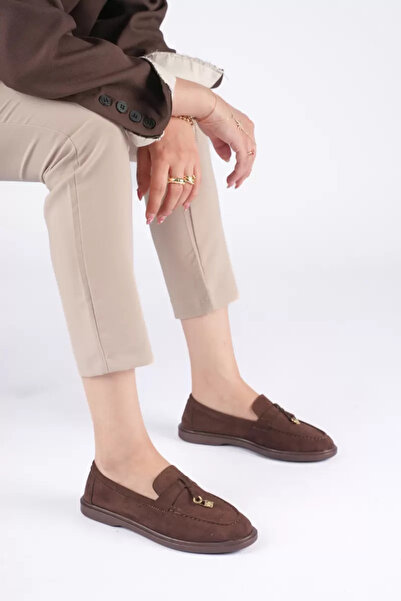FRESCO SCARFS Γυναικεία παπούτσια από καστόρι Bitter Brown Daily Suede FS27MS10D