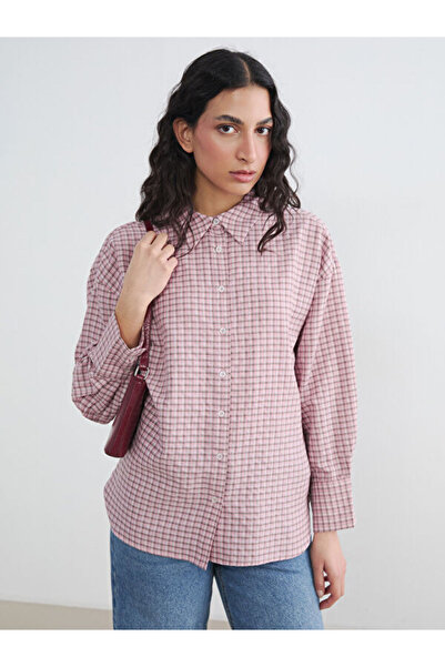 LC Waikiki Quality Pieces from Çelebi Store Women's Checkered Embroidered Shirt