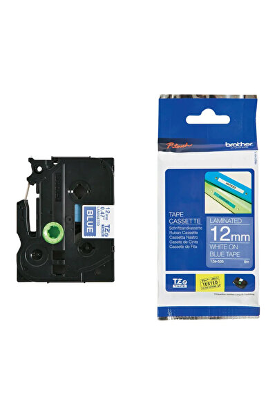 Brother labelling tape TZE-535 blue/white 12 mm