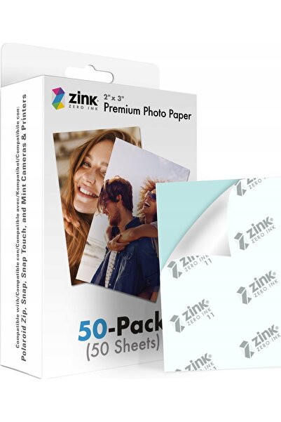 ZINK Hârtie foto Polaroid Premium 2x3 inci (50) - Lucios - 2x3 inci - Multico...