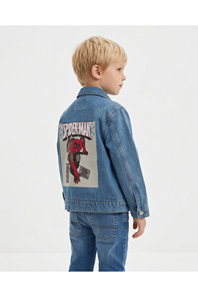 melisam.msg Erkek Çocuk Denim Kot Ceket Spider Man