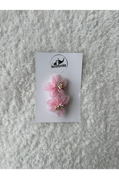 Kereminko Bebek Baby Girl & Child Tulle Flower Hair Clip Set