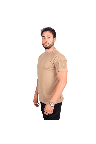 KORDAK Tricou tactic bej - Cu două buzunare pentru șervețele, ce pot fi fixat...