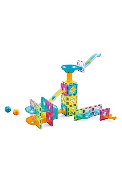 SHOPIENS Toy box with colorful magnetic bricks, 64 pieces
