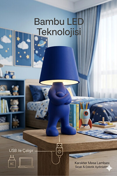 Layera Home USB’li Karakter Gece Lambası – Çocuk Odası Dekoratif LED Masa Lam...