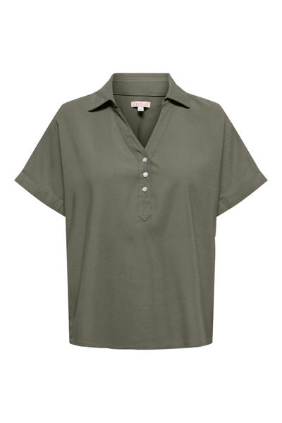 ONLY Onlarıs Lıfe Cap Sleeve Shırt Wvn Cc Kadın T-Shirt 15364279