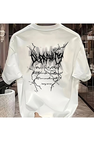 bellanova Sila Trend Unisex Black Oversize Printed T-Shirt Streetwear Comfort...