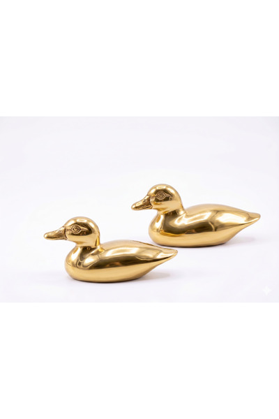 vetria Gold Çift Mandarin Ördeği - Feng Shui Aşk ve Sadakat Biblosu - 2'li De...