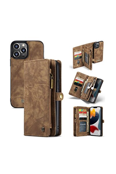 Caseme -008 Detachable Multifunctional Θήκη Πορτοφόλι Brown (Apple iPhone 13 ...