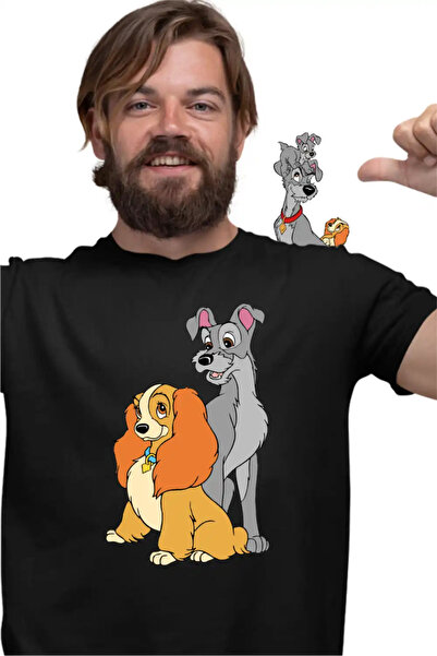 OEM Tricou Barbati Doamna si Vagabondul Dog Love Valentines Day