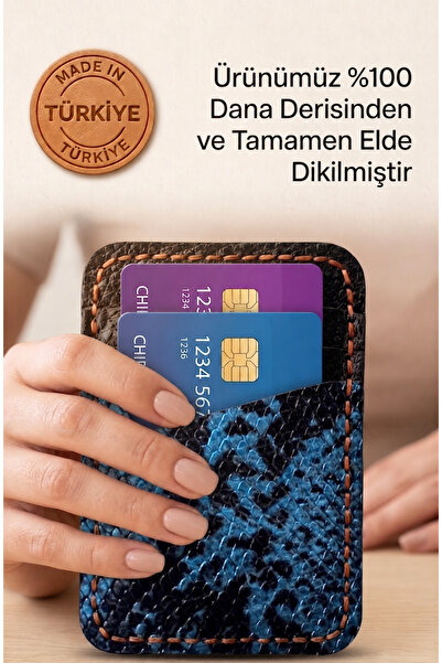 leathermood % 100 Hakiki Deri El Yapımı İtalyan Tasarım Cüzdan & Kartlık Mini...