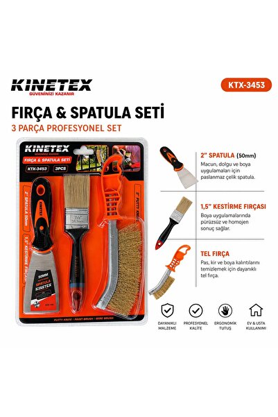 BuradaBuldun Kinetex set četkica i lopatica 3 dela (žičana četka + četka za f...