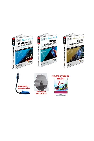 Aydın Yayınları 2026-2027 Müfradat 12 Sınıf Matematik -Kimya-Fizik Ders İşlem...