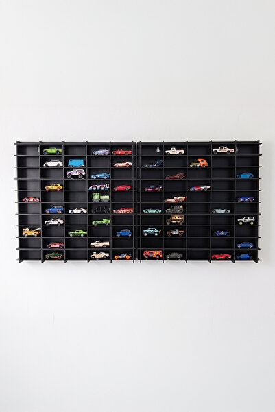 My Kids Room Oyuncak Araba Rafı 1/64 Banu Renk 100'lü Dekoratif Çocuk Odası O...