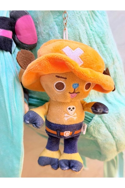 ONE PİECE Portgas D. Ace Tony Tony Chopper karakterli pelüş anahtarlık