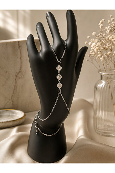 TAKII TURKA Kadın Gümüş Renk 316L Çelik Kararmaz Van Cleef Model Şahmeran