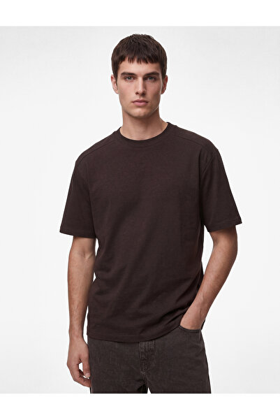 Koton Μακρυμάνικο μπλουζάκι Oversize με λαιμόκοψη ποδηλάτου και κοντό μανίκι,...