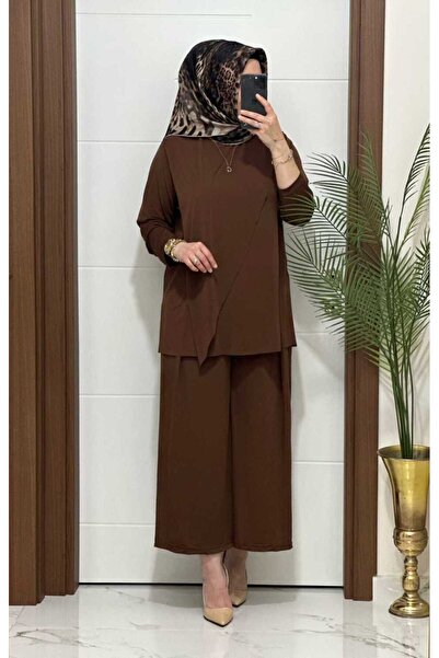 MODA ALMİRA 4445 K 150 KAHVE ÇAPRAZ SANDY TAKIM