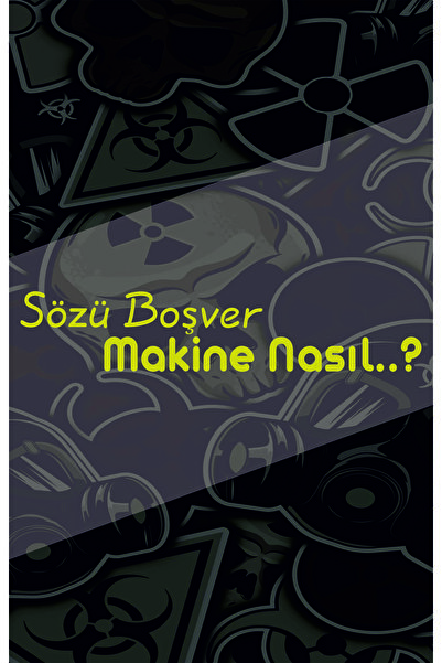 sticker Sözü Boşver Makine Nasıl Yazı 20x4Cm Jdm Araba-motor-laptop Hologram ...