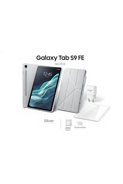 Samsung Galaxy Tab S9 FE SM-X510 128 GB 6 GB RAM 10.9” Tablet Silver (Kutulu ...
