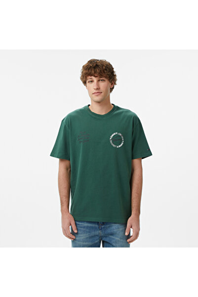 Tommy Hilfiger Signature Erkek Yeşil T-Shirt