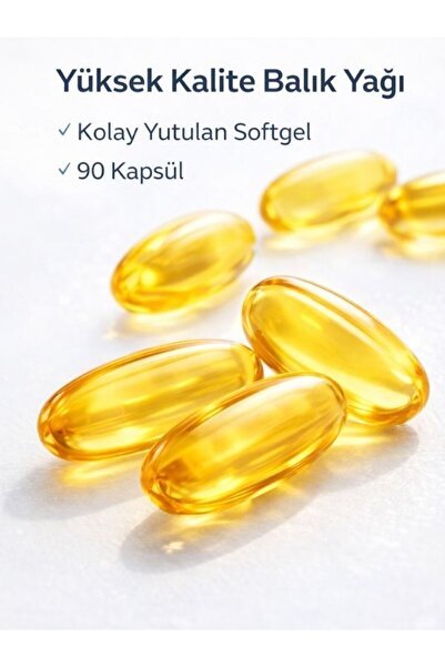SOFT FİSH Omega 3 Balık Yağı 1000 mg 90 Kapsül | EPA DHA İçeren Yüksek Saflıkta Fish Oil