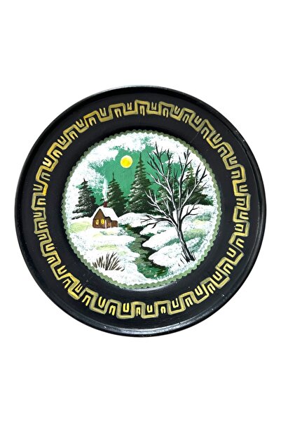 Ceramica Martinescu Farfurie decorativa ceramica neagra Marginea - Pictata ma...