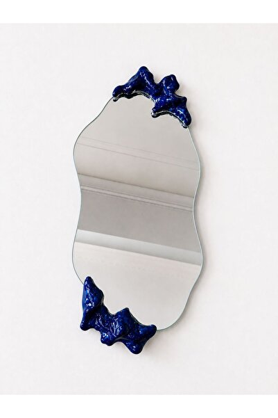 Mer Atelier Modern Seramik Detaylı Dekoratif Duvar Aynası – 45 cm