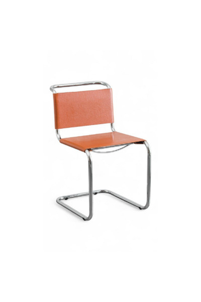 SARIOĞLU MOBİLYA Marcel Breuer Deri Döşeme Metal Sandalye