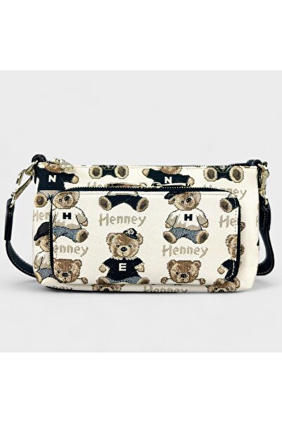 OEM Henney Bear London Γυναικεία Τσάντα Ώμου/Χιαστί H-1129 Μπεζ