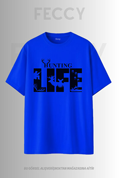 FECCY Premium Hunting Life Printed Hunter Theme Unisex Oversize Γυναικείο T-S...