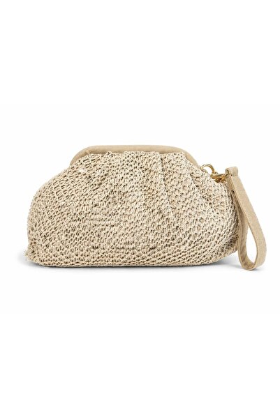 PaminBags Aksesuar Örme Kumaşlı Burslu Zincirli Çanta PMN0031