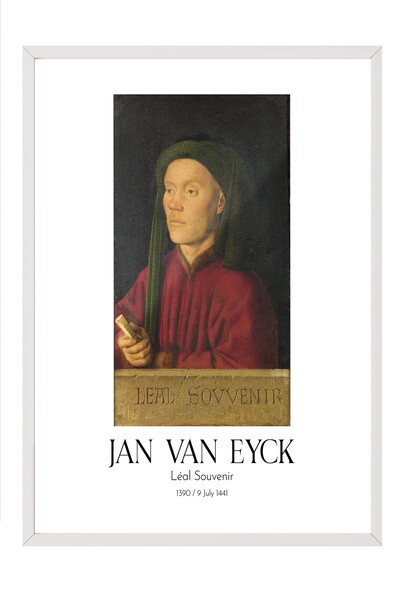 Postifull Jan Van Eyck - Léal Souvenir, Tablou înrămat alb, Seria de artă NR:...