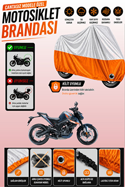 Cemku Twin غطاء محرك متوافق مع RKS RZ 125S باللون الرمادي من الأعلى والبرتقال...