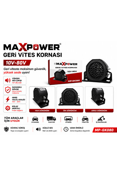 Sviesa Geri Vites Sireni 10V-80V 107 dB Yüksek Sesli Araç Uyarı Kornası
