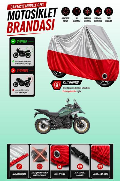 Cemku Twin غطاء محرك متوافق مع سيارة BMW R 1300 GS باللون الرمادي من الأعلى و...