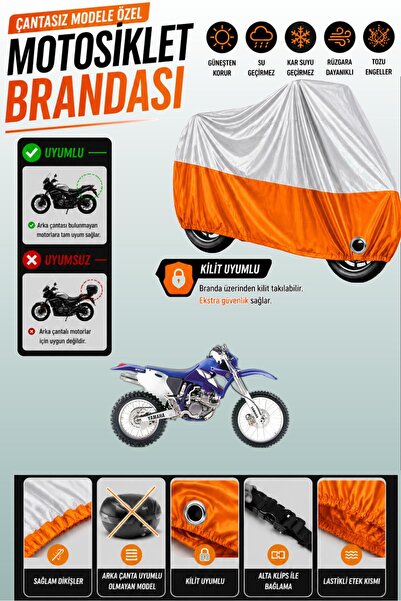 Cemku Twin Top Gray - Bottom Orange Yamaha Wr 426 F Compatible Engine Cover, ...