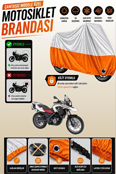 Cemku Twin Top Gray - Bottom Orange Bmw g 650 Gs Compatible Engine Cover, Rea...