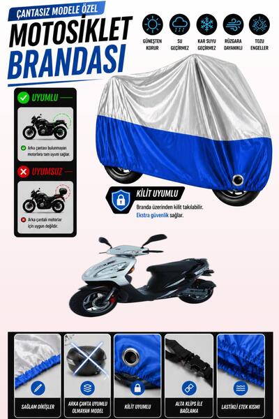 Cemku Twin Top Gray - Bottom Blue Sym Jet 100 Compatible Engine Cover, Rear B...