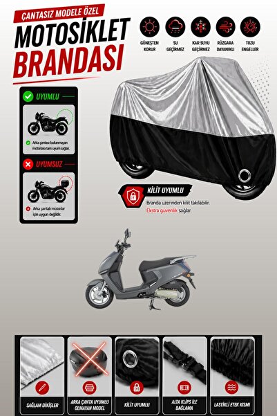Cemku Twin Top Gray - Bottom Black Mondial 125 Lavinia Compatible Engine Cove...