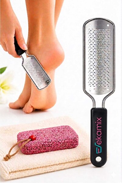 Ekamix Ayak Topuk Rendesi Inox Paslanmaz Çelik ASU72 Profesyonel Ve Ponza Taş...