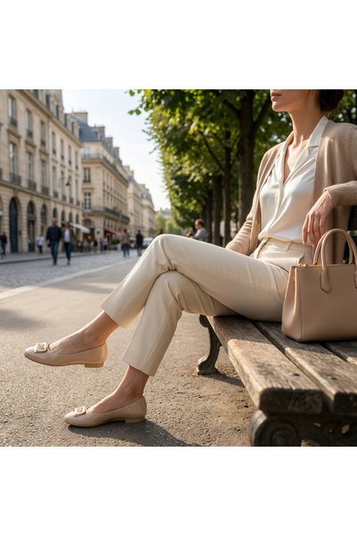 LE STYLE DE MARIE Balerini cu cataramă pentru femei, eleganți și stilați