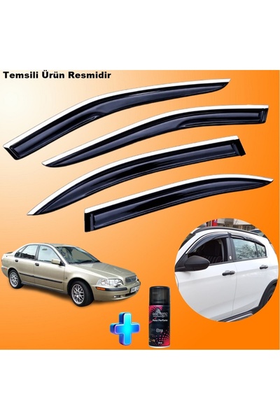 midline Volvo S40 Krom Cam Rüzgarlığı ABS Nikelajlı Mügen Cam Rüzgarlığı 1997...