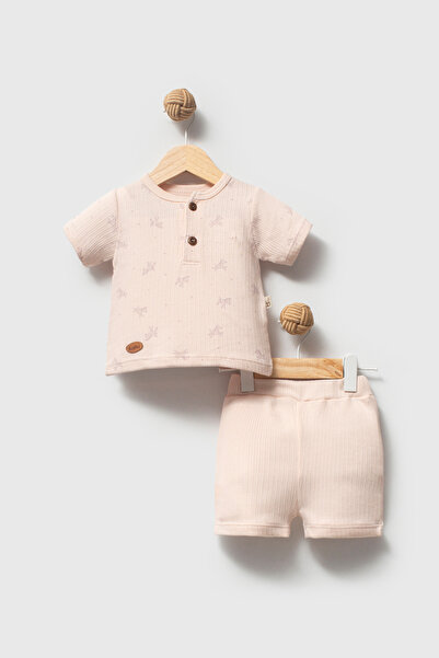 H HONEY BABY 100% Organic Cotton Zebra 2-Piece Set